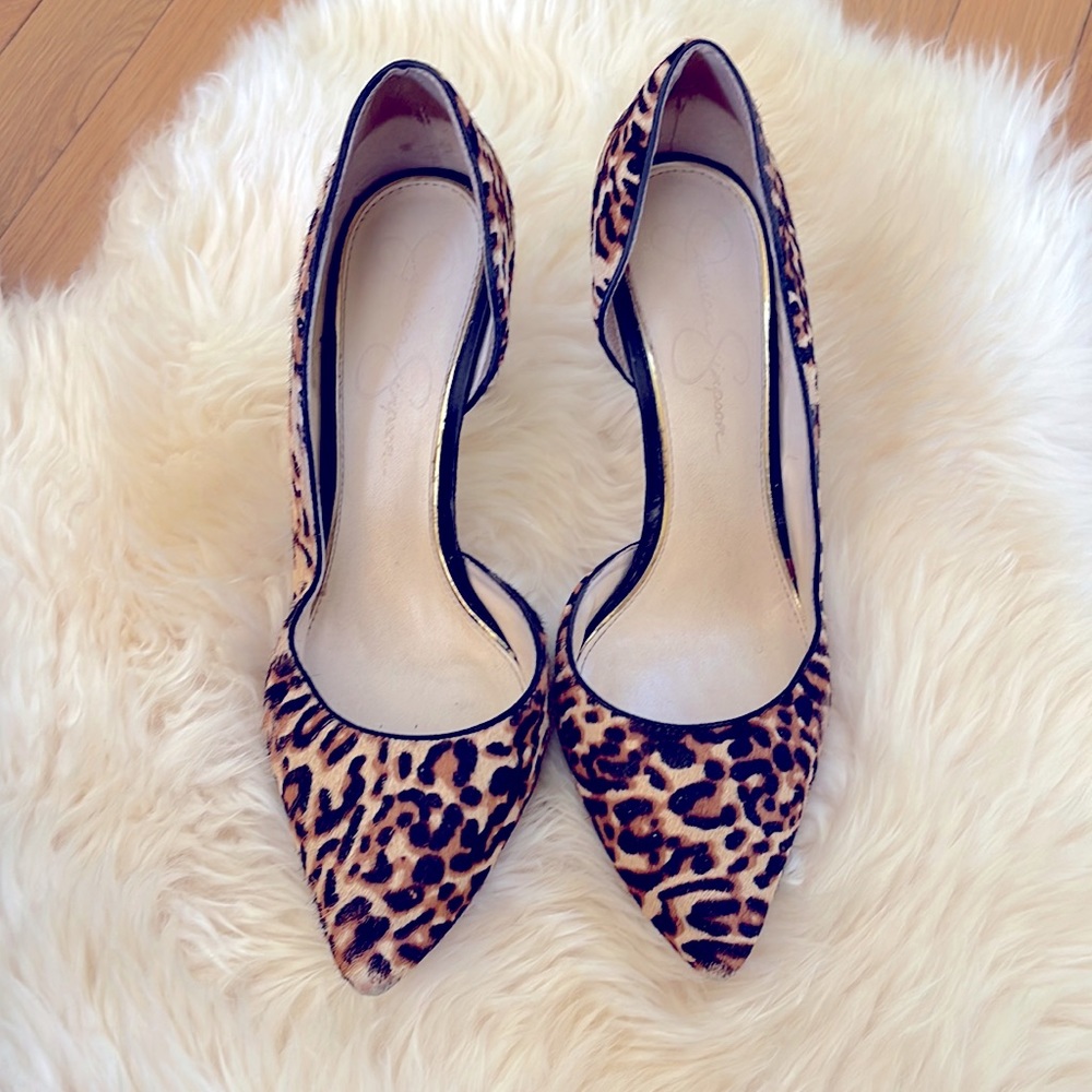 Pony Hair Leopard Jessica Simpson D’Orsay Pumps.